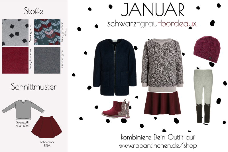 {Sew your Style} – Farbthema schwarz-grau-bordeaux