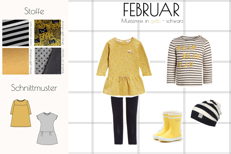 {Sew your Style} – Farbthema schwarz-weiß-gelb