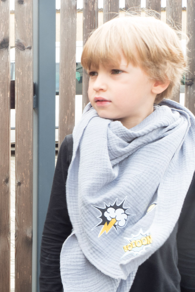 Schal mit Patches für Kids