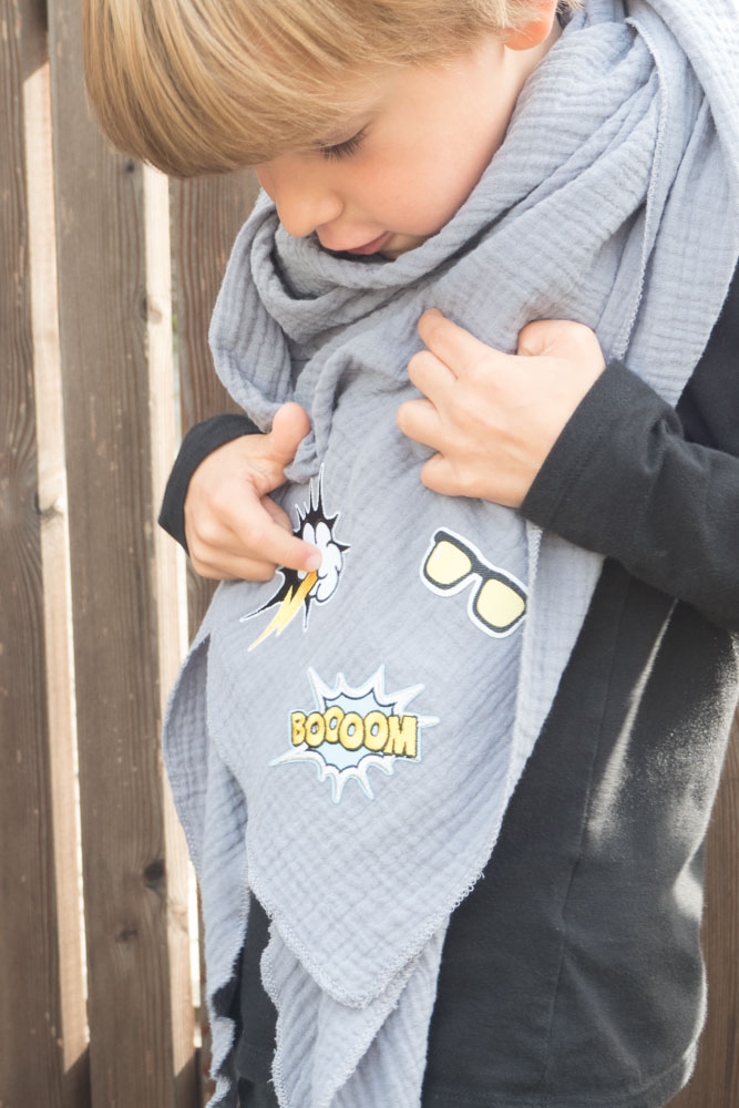 Schal mit Patches für Kids