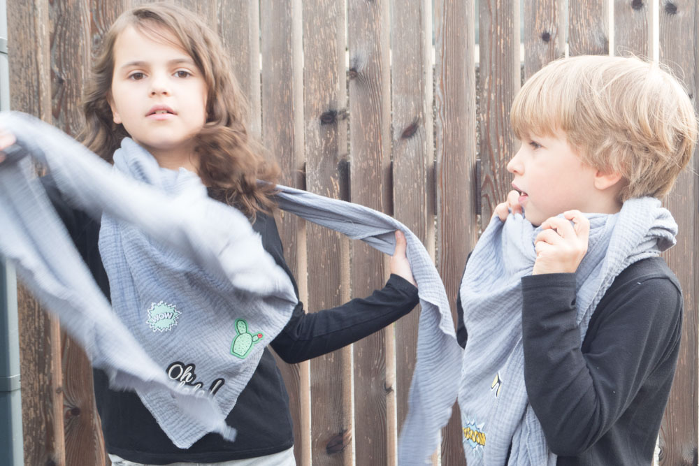 Schal mit Patches für Kids