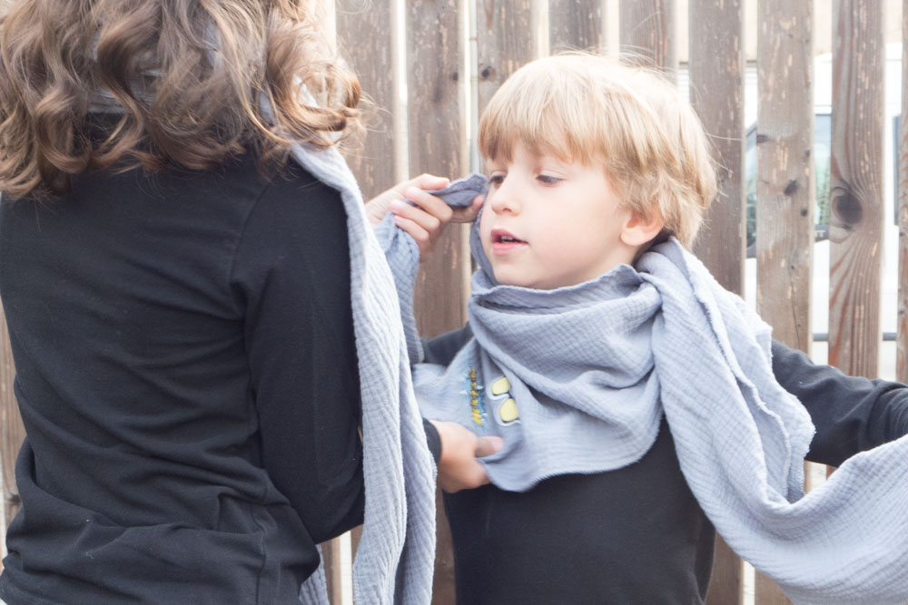 Schal mit Patches für Kids